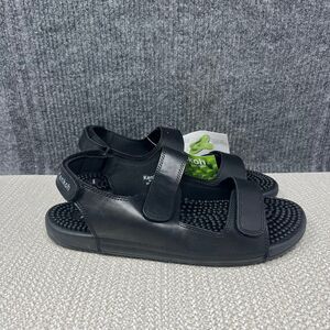NEW Kenkoh Hanako Acupuncture Massage Sandals Comfort Black Mens 13 US